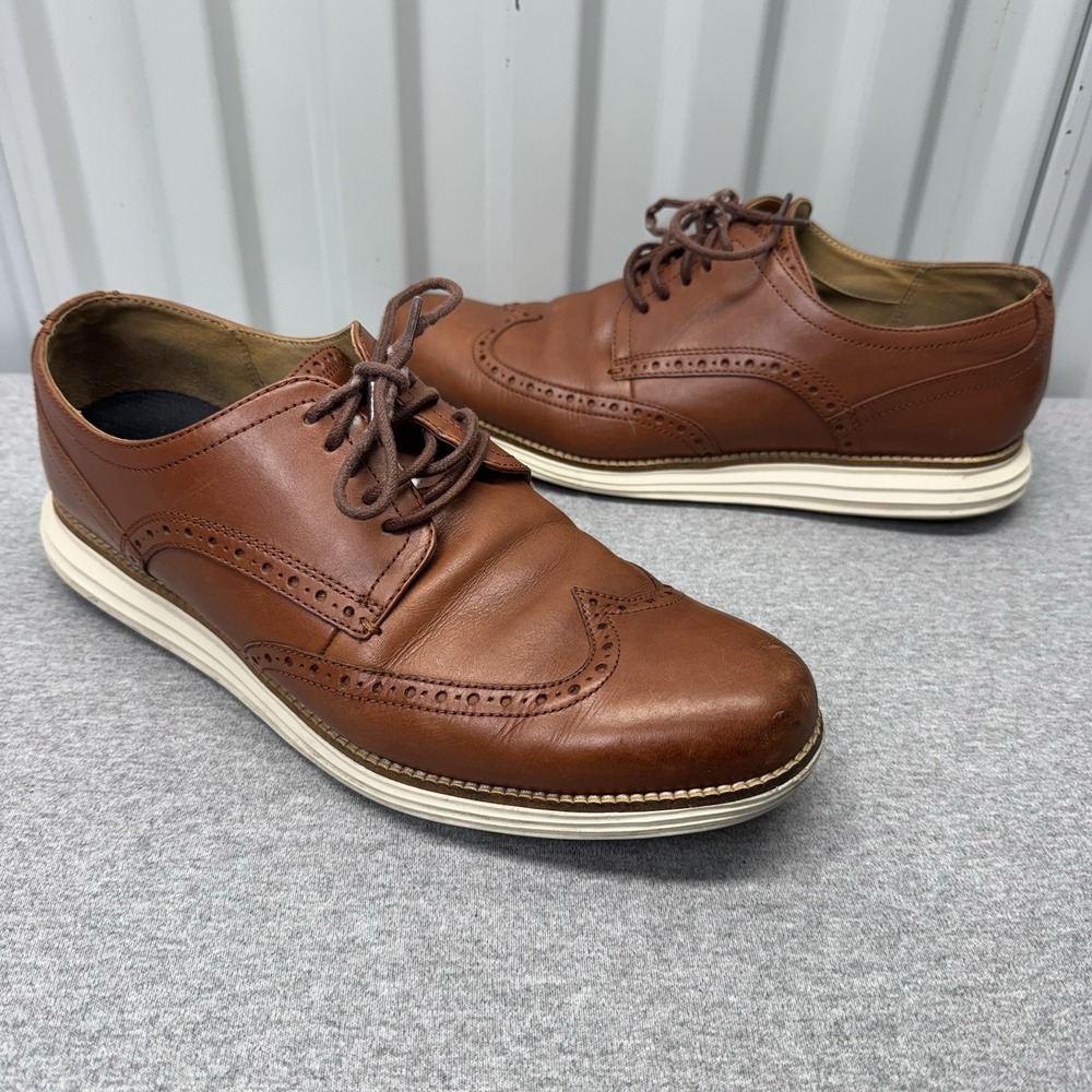 Cole Haan OriginalGrand Wingtip Derby Oxford Mens 12M British Tan Leather C26471